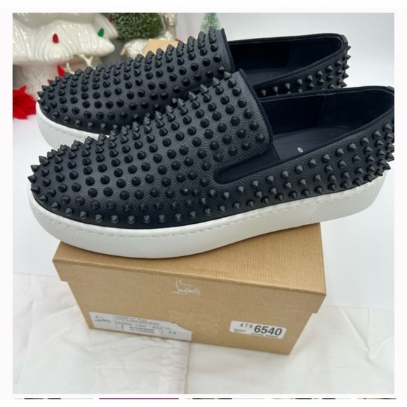 Christian Louboutin roller boat spike slip on sneakers size 44 made Italy main image 8